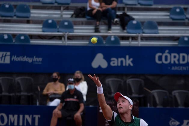 February 23, 2021, Cordoba Capital, Cordoba, Argentina: The player Dominik Koepfer (71)GER. Argentine tennis player Federico Coria (95) ARG beats him 6-1 and 6-4 against Dominik Koepfer (71) GER Cordoba Capital Argentina - ZUMAb196 20210223_zip_b196_034 Copyright: xDanielxBustosx
