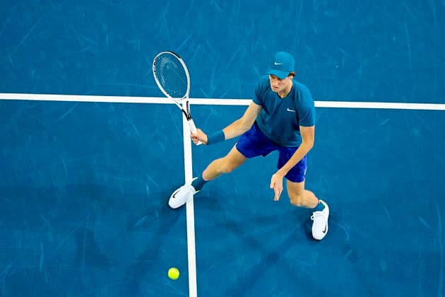 Jannik Sinner (Ita) TENNIS : Open Sud de France 2021 - Montpellier - 24 02 2021 JBAutissier Panoramic 