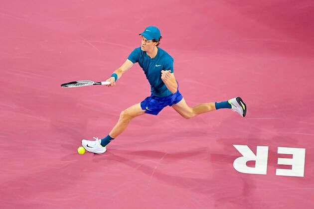 Jannik Sinner (Ita) TENNIS : Open Sud de France 2021 - Montpellier - 24 02 2021 JBAutissier Panoramic 