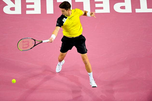 Aljaz Bedene (Slo) TENNIS : Open Sud de France 2021 - Montpellier - 24 02 2021 JBAutissier Panoramic 