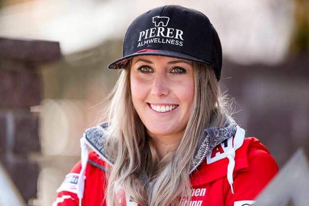 ALPINE SKIING - FIS WC Val di Fassa VAL DI FASSA,ITALY,24.FEB.21 - ALPINE SKIING - FIS World Cup, downhill, training, ladies. Image shows Cornelia Huetter (AUT). GEPAxpictures xPatrickxSteiner