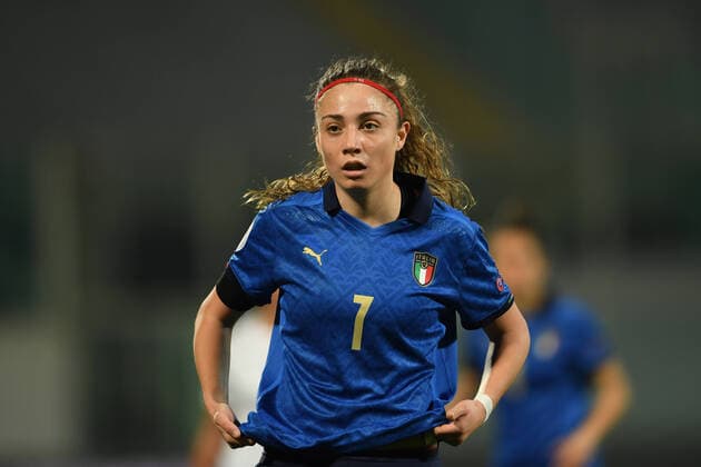 Benedetta Glionna (Italy) during the Uefa European Woman Qualification 2021 match between Italy Women 12-0 Israel Women at Artemio Franchi Stadium on February 24, 2021 in Florence, Italy. Noxthirdxpartyxsales  (154804669)
