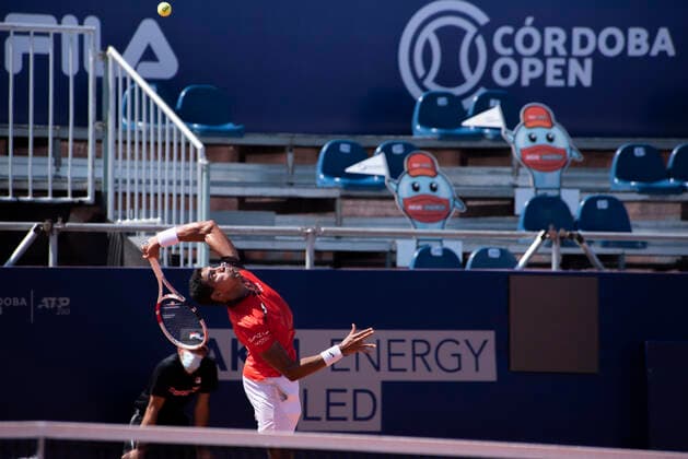 February 25, 2021, Cordoba Capital, Cordoba, Argentina: The tennis player Thiago.Monteiro (74) BRA, goes to the quarterfinals after beating Roberto Carballes Baena (96) ESP in the ATP, Tennis Herren Cordoba Open 6-3, 6-4 Cordoba Capital Argentina - ZUMAb196 20210225_zip_b196_005 Copyright: xDanielxBustosx