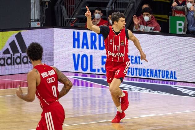 Vladimir Lucic 11 (FC Bayern), FC Bayern Basketball vs. Maccabi Tel Aviv, EuroLeague, 25.02.2021 Muenchen Bayern Deutschland