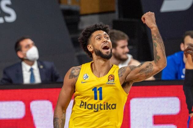 Tyler Dorsey 11 (Maccabi Fox Tel Aviv), FC Bayern Basketball vs. Maccabi Tel Aviv, EuroLeague, 25.02.2021 Muenchen Bayern Deutschland