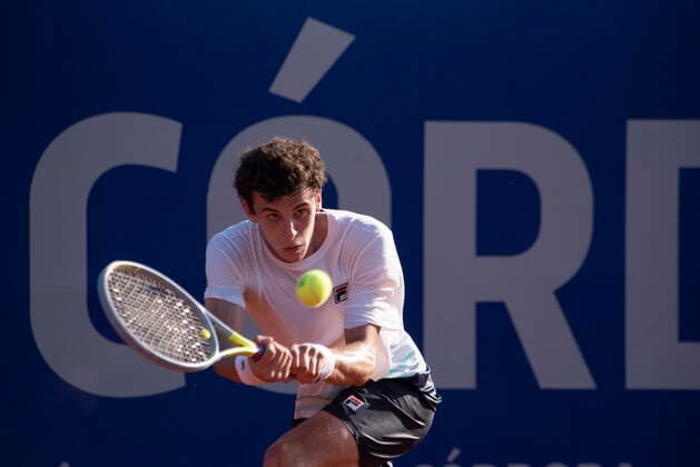 February 25, 2021, Cordoba Capital, Cordoba, Argentina: Tennis player Juan Manuel Cerundolo (335) ARG..Juan Manuel Cerundolo (335) ARG wins 6-7, 7-5, 6-2 over Miomir Kecmanovic (41) SRB Cordoba Capital Argentina - ZUMAb196 20210225_zip_b196_050 Copyright: xDanielxBustosx