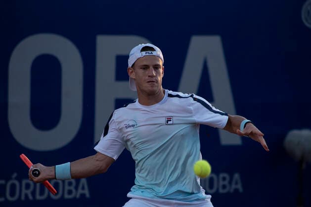 February 25, 2021, Cordoba Capital, Cordoba, Argentina: Argentine tennis player Diego Peque Schwartzman (9) ARG. Diego Schwartzman (9) ARG defeated Marco Cecchinato (87) ITA, 6-2, 6-2, in their match for the second round of the ATP, Tennis Herren 250 from CoÂ³rdoba. Cordoba Capital Argentina - ZUMAb196 20210225_zip_b196_057 Copyright: xDanielxBustosx