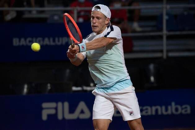 February 25, 2021, Cordoba Capital, Cordoba, Argentina: Argentine tennis player Diego Peque Schwartzman (9) ARG. Diego Schwartzman (9) ARG defeated Marco Cecchinato (87) ITA, 6-2, 6-2, in their match for the second round of the ATP, Tennis Herren 250 from CoÂ³rdoba. Cordoba Capital Argentina - ZUMAb196 20210225_zip_b196_073 Copyright: xDanielxBustosx
