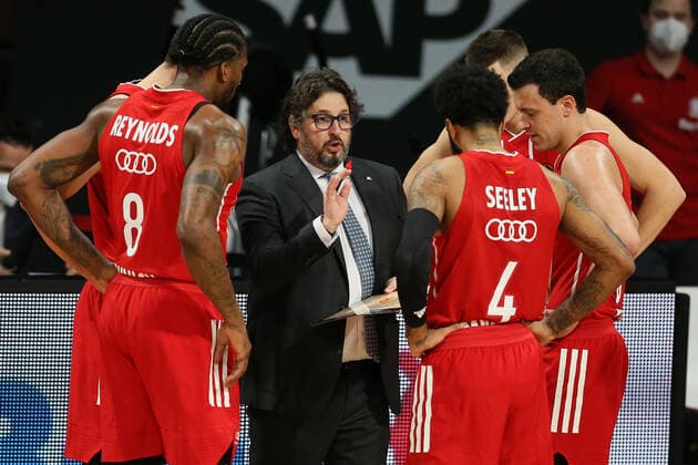 Trainer Andrea Trinchieri (FCBB) FC Bayern Basketball vs. Maccabi Playtika Tel Aviv, Basketball, EuroLeague, 26.Spieltag, 2020 2021, 25.02.2021, FC Bayern Basketball vs. Maccabi Playtika Tel Aviv, Basketball, EuroLeague, 26.Spieltag, 2020 2021, 25.02.2021, Muenchen Copyright: xMarcelxEngelbrechtx Eibner-Pressefotox EP_met