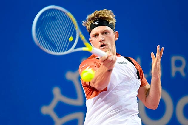 Alejandro Davidovich Fokina (Esp) TENNIS : Open Sud de France 2021 - Montpellier - 26 02 2021 JBAutissier Panoramic 