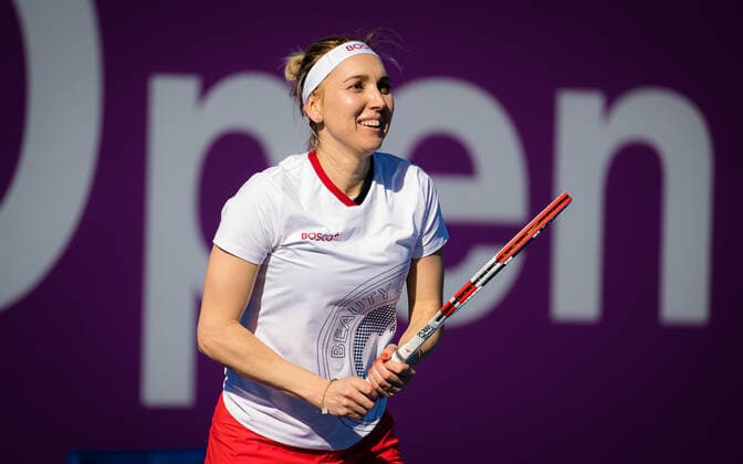 February 26, 2021, DOHA, QATAR: Elena Vesnina of Russia during practice ahead of the 2021 Qatar Total Open WTA, Tennis Damen 500 tournament. DOHA QATAR - ZUMAa181 20210226_zaa_a181_024 Copyright: xRobxPrangex