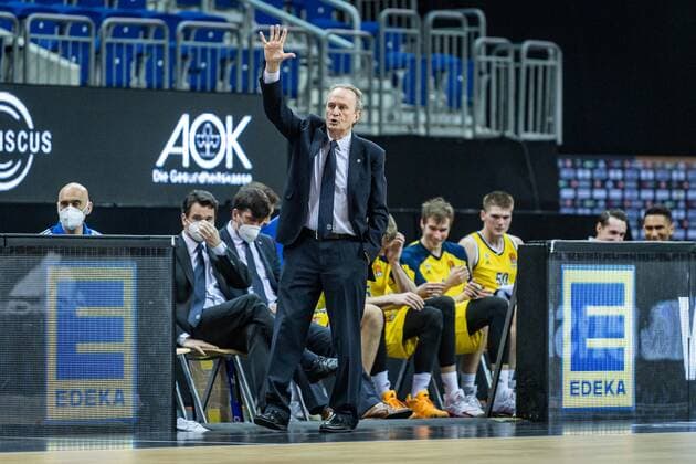 Basketball Berlin 26.02.2021 Saison 2020 2021 Euroleague Regular Season Alba Berlin - Panathinaikos Athen Aito Garcia Reneses (Alba Berlin, Trainer)