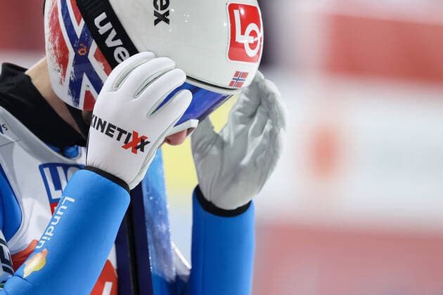 NORDIC SKIING - FIS Nordic World Ski Championships Oberstdorf 2021 OBERSTDORF,GERMANY,26.FEB.21 - NORDIC SKIING, Ski jumping, Skispringen, Ski, nordisch - FIS Nordic World Ski Championships, normal hill, training and qualification, men. Image shows Halvor Egner Granerud (NOR). GEPAxpictures xChristianxWalgram