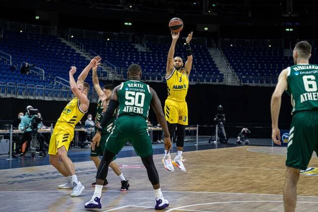 Basketball Berlin 26.02.2021 Saison 2020 2021 Euroleague Regular Season Alba Berlin - Panathinaikos Athen Peyton Siva (Alba Berlin, No.03)