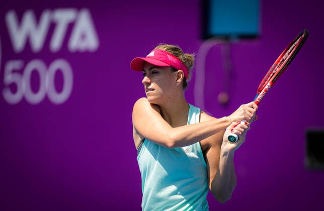February 27, 2021, DOHA, QATAR: Angelique Kerber of Germany during practice ahead of the 2021 Qatar Total Open WTA, Tennis Damen 500 tournament. DOHA QATAR - ZUMAa181 20210227_zaa_a181_154 Copyright: xRobxPrangex