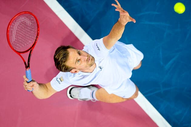 Peter Gojowczyk (Ger) TENNIS : Open Sud de France 2021 - Montpellier - 27 02 2021 JBAutissier Panoramic 