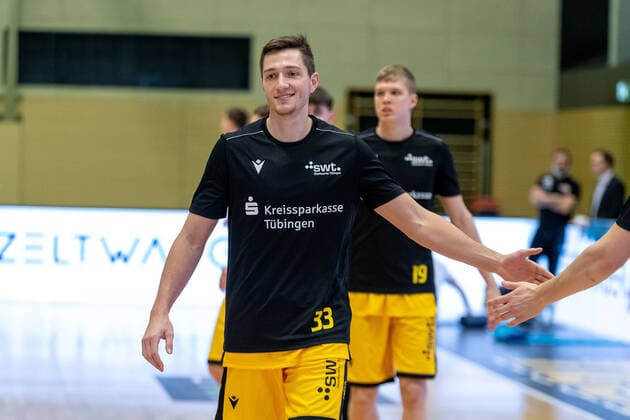 Ryan Mikesell (Tigers Tübingen, 33)¨¨¨Tigers Tübingen vs. Science City Jena, 2. Basketball, Bundesliga, Pro A, Barmer 2 Basketball, Spieltag 13, Spielzeit 2020 2021, 27.02.2021, ¨¨ Tigers Tübingen - Science City Jena, Basketball, 2. Bundesliga, Barmer 2 Basketball, Spieltag 13, Spielzeit 2020 2021, 27.02.2021 Rottenburg am Neckar Copyright: xDennisxDuddek xEibnerxPressefotox EP_DDU