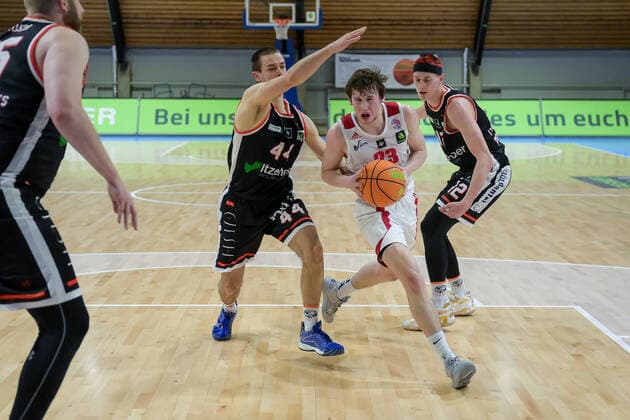 Barmer 2. Basketball Bundesliga ProB, Rheinstars Koeln vs. Itzehoe Eagles, 27.02.2021 Johann Bruno Albrecht (RheinStars Koeln 23), Barmer 2. Basketball Bundesliga ProB, Rheinstars Koeln vs. Itzehoe Eagles am 27.02.2021 in der Basketball Campus Koeln in Koeln (Nordrhein-Westfalen) Copyright: xBEAUTIFULxSPORTS Mueller-Laschetx
