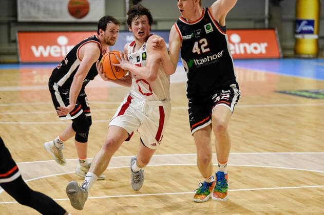 Barmer 2. Basketball Bundesliga ProB, Rheinstars Koeln vs. Itzehoe Eagles, 27.02.2021 Johann Bruno Albrecht (RheinStars Koeln 23), Barmer 2. Basketball Bundesliga ProB, Rheinstars Koeln vs. Itzehoe Eagles am 27.02.2021 in der Basketball Campus Koeln in Koeln (Nordrhein-Westfalen) Copyright: xBEAUTIFULxSPORTS Mueller-Laschetx