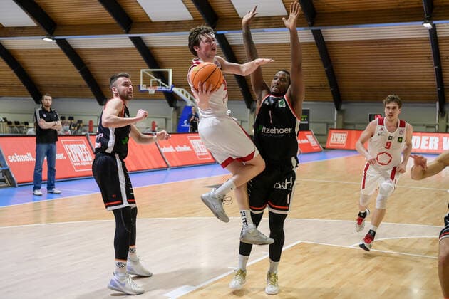Barmer 2. Basketball Bundesliga ProB, Rheinstars Koeln vs. Itzehoe Eagles, 27.02.2021 Johann Bruno Albrecht (RheinStars Koeln 23), Barmer 2. Basketball Bundesliga ProB, Rheinstars Koeln vs. Itzehoe Eagles am 27.02.2021 in der Basketball Campus Koeln in Koeln (Nordrhein-Westfalen) Copyright: xBEAUTIFULxSPORTS Mueller-Laschetx