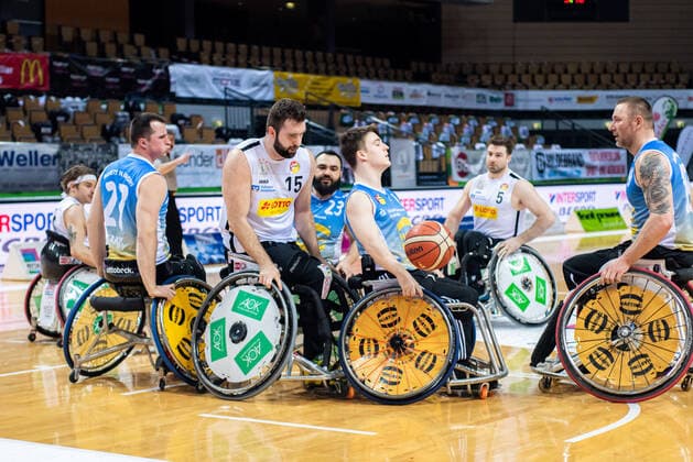RBBL; RSV Lahn-Dill - Baskets 96 Rahden, 27.02.21 Elvis Fakic ( 27 Baskets 96 Rahden), Kallum Stafford ( 8 Baskets 96 Rahden), Mustafa Korkmaz ( 23 Baskets 96 Rahden), Michael Auprince ( 15 RSV Lahn-Dill), Simon Brown ( 5 RSV Lahn-Dill), Krzystof Bandura ( 99 Baskets 96 Rahden) Rittal Arena, Wetzlar, 27.02.21 Copyright: xBEAUTIFULxSPORTS Roeczeyx