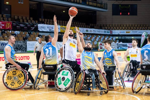 RBBL; RSV Lahn-Dill - Baskets 96 Rahden, 27.02.21 Michael Auprince ( 15 RSV Lahn-Dill), Elvis Fakic ( 27 Baskets 96 Rahden), Krzystof Bandura ( 99 Baskets 96 Rahden), Mustafa Korkmaz ( 23 Baskets 96 Rahden), Simon Brown ( 5 RSV Lahn-Dill), Kallum Stafford ( 8 Baskets 96 Rahden) Rittal Arena, Wetzlar, 27.02.21 Copyright: xBEAUTIFULxSPORTS Roeczeyx