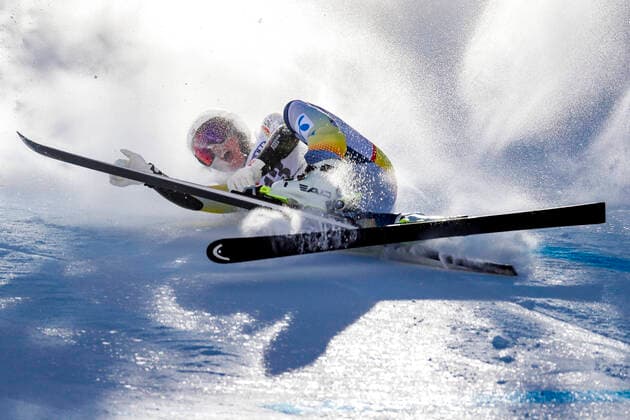Bilder des Jahres 2021, Sport 02 Februar Sport Themen der Woche KW08 ALPINE SKIING - FIS WC Val di Fassa VAL DI FASSA,ITALY,28.FEB.21 - ALPINE SKIING - FIS World Cup, Super G, ladies. Image shows Kajsa Vickhoff Lie (NOR). Keywords: crash. GEPAxpictures xPatrickxSteiner
