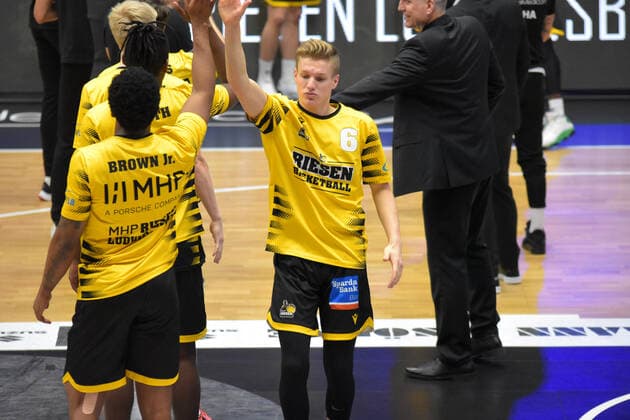 Basketball I Herren I Saison 2020 2021 I easyCredit Bundesliga I 21. Spieltag I Hamburg Towers - MHP RIESEN Ludwigsburg I 28.02.2021 Hamburg edel-optics.de Arena, Kurt-Emmer Hamburg Deutschland Copyright: xLobeca RobertoxSeidelx