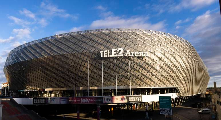 210228 Vy över Tele2 Arena inför fotbollsmatchen i Svenska Cupen mellan Djurgarden och Umea FC den 28 februari 2021 i Stockholm. Copyright: ANDREASxSANDSTRÖM BB210228AS003