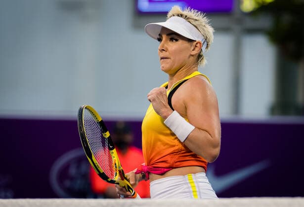 February 28, 2021, DOHA, QATAR: Bethanie Mattek-Sands of the United States in action during the second qualifications round of the 2021 Qatar Total Open WTA, Tennis Damen 500 tournament against Yaroslava Shvedova of Kazakhstan DOHA QATAR - ZUMAa181 20210228_zaa_a181_087 Copyright: xRobxPrangex