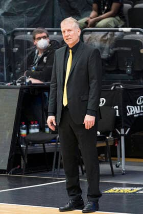 easyCredit Basketball Bundesliga, Hamburg, 28.02.2021 easyCredit Basketball Bundesliga, Hamburg Towers vs. MHP Riesen Ludwigsburg, John Patrick (Head Coach MHP Riesen Ludwigsburg) unzufrieden nach Schiedsrichterentscheidung Copyright: xBEAUTIFULxSPORTS Mohwinkelx