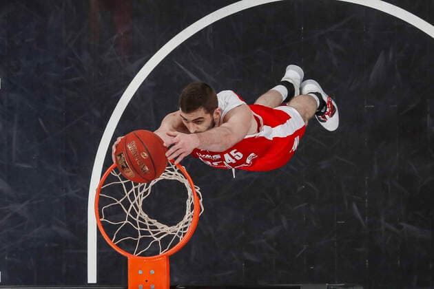 David Kravish (Brose Bamberg, 45) Brose Bamberg - Fraport Skyliners Frankfurt - easyCredit-BBL - Basketball Bundesliga - Basketball Saison 2020 21 - 21. Spieltag, 28.02.2021 Bamberg, Brose Arena Copyright: DanielxLöb
