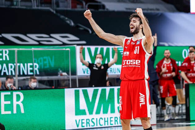 Michele Vitali (Brose Bamberg, 31) Brose Bamberg - Fraport Skyliners Frankfurt - easyCredit-BBL - Basketball Bundesliga - Basketball Saison 2020 21 - 21. Spieltag, 28.02.2021 Bamberg, Brose Arena