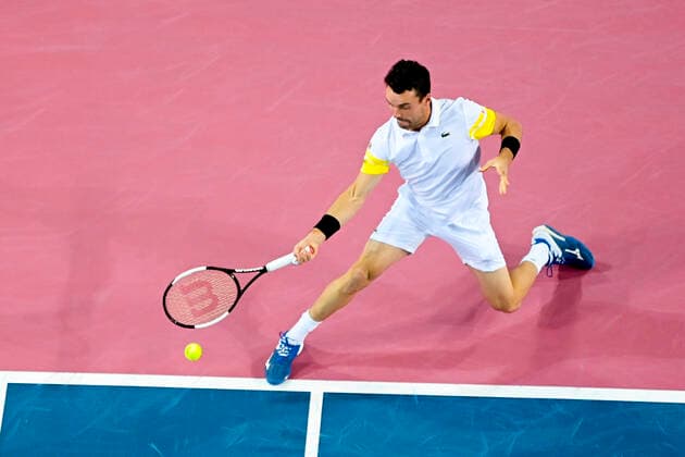 Roberto Bautista Agut (Esp) TENNIS : Open Sud de France 2021 - Finale Simple messieurs - Montpellier - 28 02 2021 JBAutissier Panoramic 