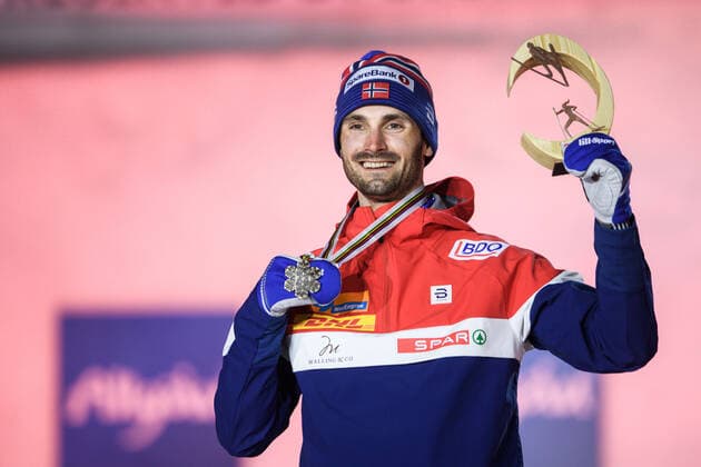 210228 Bronze medalist Hans Christer Holund of Norway at the Medal ceremony for the men?s cross-country skiing skiathlon during the FIS Nordic Ski World Championships on February 28, 2021 in Oberstdorf. Photo: Johanna Lundberg BILDBYRAN kod JL JL0087 skidor cross-country skiing langrenn fis nordic world ski championships vm ski-vm skid-vm 4 bbeng norge brons Copyright: JOHANNAxLUNDBERG BB210228JL148