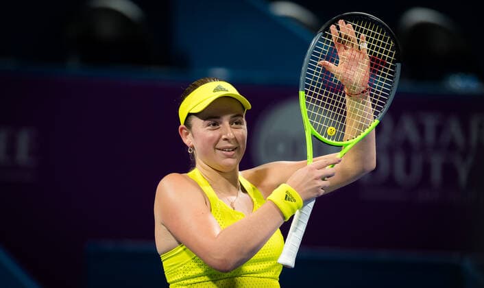March 1, 2021, DOHA, QATAR: Jelena Ostapenko of Latvia in action during the first round of the 2021 Qatar Total Open WTA, Tennis Damen 500 tournament against Kiki Bertens of the Netherlands DOHA QATAR - ZUMAa181 20210301_zaa_a181_100 Copyright: xRobxPrangex