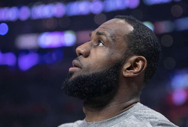 March 1, 2021, Los Angeles, California, USA: Lakers star LeBron James is criticized by soccer star, Zlatan Ibrahimovic for his social activism. FILE PHOTO: LeBron James 23 of the Los Angeles Lakers during warmups prior to their NBA, Basketball Herren, USA game with the Los Angeles Clippers on Sunday March 8, 2020 at the Staples Center in Los Angeles, California. PI Los Angeles USA - ZUMAp124 20210301_zaa_p124_005 Copyright: xJAVIERxROJASx