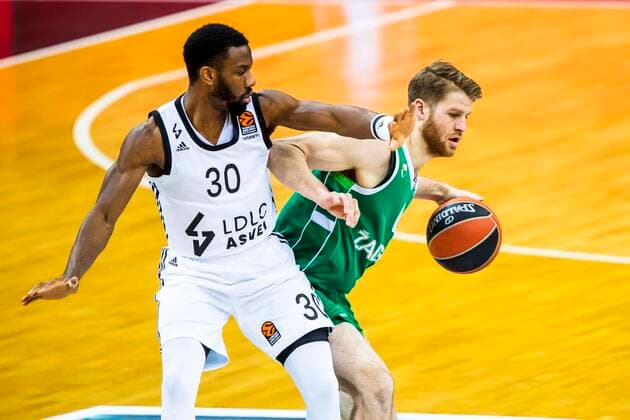 Kaunas Lithuania 2021-03-02 Basketball team Zalgiris Kaunas plays vs LDLC ASVEL VILLEURBANNE Euroleague game at Zalgiris arena. Kaunas Lithuania KKF20210302_3281  Copyright: xKarolisxKavolelisx Euroleague basketball