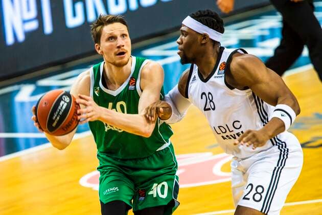 Kaunas Lithuania 2021-03-02 Basketball team Zalgiris Kaunas plays vs LDLC ASVEL VILLEURBANNE Euroleague game at Zalgiris arena. Kaunas Lithuania KKF20210302_3283  Copyright: xKarolisxKavolelisx Euroleague basketball