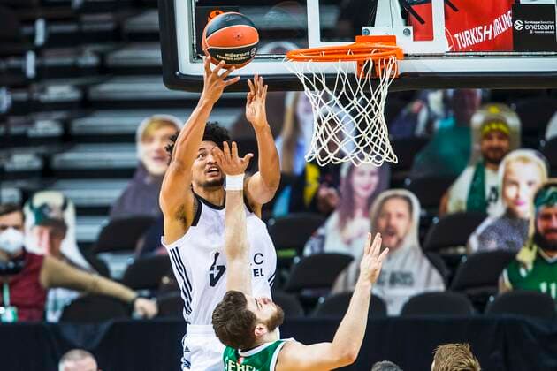 Kaunas Lithuania 2021-03-02 Basketball team Zalgiris Kaunas plays vs LDLC ASVEL VILLEURBANNE Euroleague game at Zalgiris arena. Kaunas Lithuania KKF20210302_3301  Copyright: xKarolisxKavolelisx Euroleague basketball