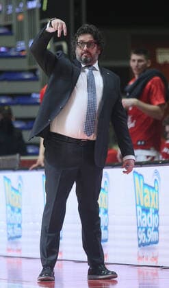 Andrea Trinchieri, Turkish Airlines EuroLeague Regular Season, 2 March, 02.03.2021 Crvena Zvezda mts Belgrade vs FC Bayern Munich , Basketball, Turkish Airlines EuroLeague Regular Season, 2 March, 02.03.2021 Beograd Copyright: xEIBNER NikolaxKrsticx EP_EER