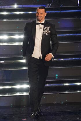 210302 Zlatan Ibrahimovic attends the Sanremo Music Festival 2021 on March 3, 2021 in Sanremo. Photo: Image Photo Bildbyran fotboll football soccer serie a milan zlatan ibrahimovic San remo Sanremo festivalen Copyright: IMAGExPHOTO BB210302BB582