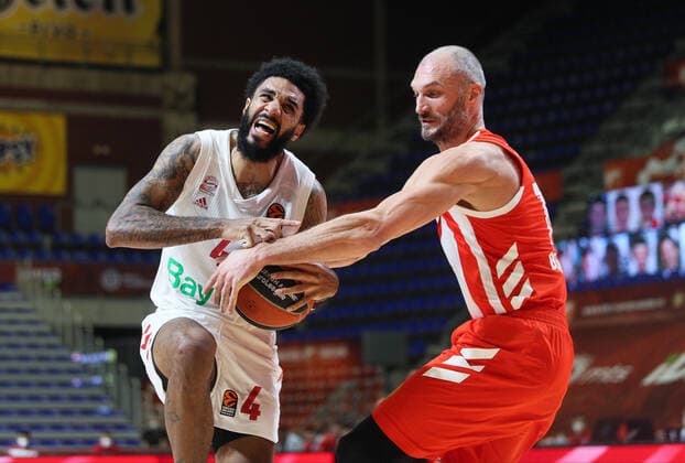 Seeley Dennis, Marko Simonovic Turkish Airlines EuroLeague Regular Season, 2 March, 02.03.2021 Crvena Zvezda mts Belgrade vs FC Bayern Munich , Basketball, Turkish Airlines EuroLeague Regular Season, 2 March, 02.03.2021 Beograd Copyright: xEIBNER NikolaxKrsticx EP_EER