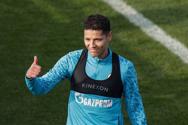 03.03.2021, Fussball, Saison 2020 2021, Training FC Schalke 04, Amine Harit (FC Schalke 04) Gelsenkirchen Vereinsgelände FC Schalke 04 NRW Deutschland xRHR-FOTO DEx *** 03 03 2021, football, season 2020 2021, training FC Schalke 04, Amine Harit FC Schalke 04 Gelsenkirchen club ground FC Schalke 04 NRW Germany xRHR PHOTO DEx