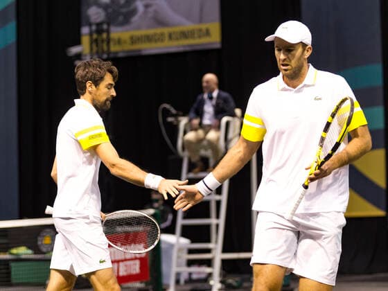 Rotterdam, The Netherlands, 3 march 2021, ABNAMRO World Tennis Tournament, Ahoy, First round doubles: Jeremy Chardy (FRA) Farbice Martin (FRA). Photo:  Copyright: xAlyssaxvanxHeystx