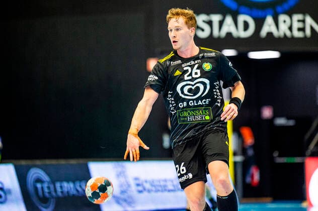 210303 Sävehofs Jonathan Edvardsson under handbollsmatchen i Handbollsligan mellan Ystad IF och Sävehof den 3 mars 2021 i Ystad. Copyright: CHRISTIANxÖRNBERG BB210303CO035