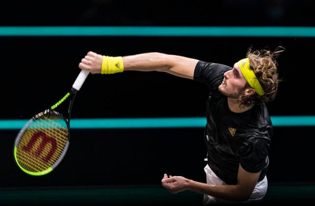Rotterdam, The Netherlands, 4 march 2021, ABNAMRO World Tennis Tournament, Ahoy, First round match: Stefanos Tsitsipas (GRE). Photo:  Copyright: xHenkxKosterx