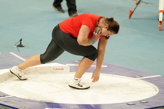 Torun Polen, Athletics, Leichtathletik, European athletics indoor Championships 2021, Leichtathletik-Europa-Hallenmeisterschaften 2021, Hallen EM 2021, 05.03.-07.03.2021, Kugelstossen Frauen Qualifikation, Christina Schwanitz Deutschland