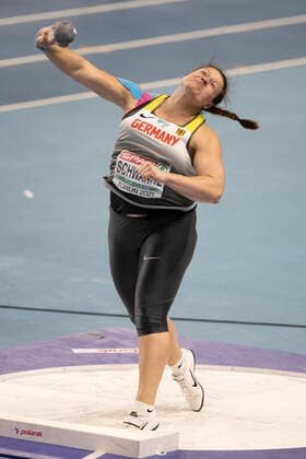 European Athletics Indoor Championships 2021, Torun Christina Schwanitz (GER LV 90 Erzgebirge) - European Athletics Indoor Championships 2021 am 04.03.21 in der Arena Torun in Torun, Polen. Copyright: xBEAUTIFULxSPORTS AxelxKohringx