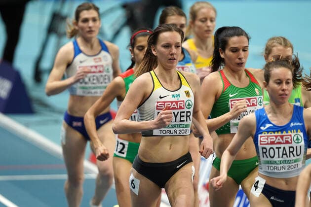 Torun Polen, Athletics, Leichtathletik, European athletics indoor Championships 2021, Leichtathletik-Europa-Hallenmeisterschaften 2021, Hallen EM 2021, 05.03.-07.03.2021, 3000m Frauen 1.Runde, Lea Meyer Deutschland
